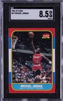 1986-87 Fleer #57 Michael Jordan Rookie Card – SGC NM-MT+ 8.5